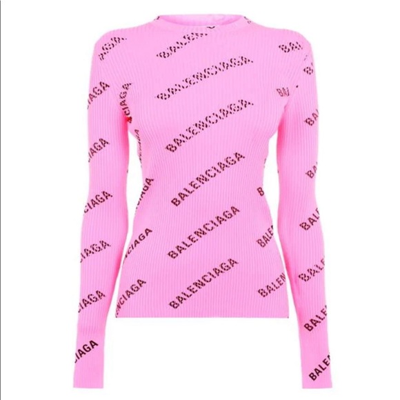 NEW Balenciaga long sleeve logo T - Picture 1 of 3